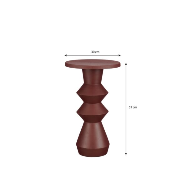 Estate Bijzettafel - H51 x Ø30 cm - Metaal - Donkerpaars - Afbeelding 6