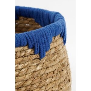 Alternative view of Jorck Plantenmand  Set van 3  H24 x Ø26 cm  Zeegras  Blauw, Bruin