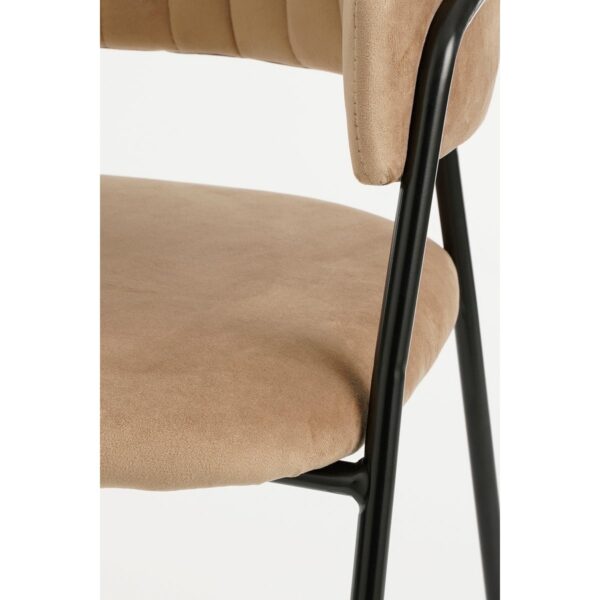 Moony Eetkamerstoel - Velvet - Beige - Afbeelding 4