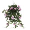 Petunia Kunst Hangplant in Bloempot Stan - L25 x B45 x H50 cm - Roze Klaar om zorgeloos te genieten? De kunstplanten  zijn niet van echt te onderscheiden, maar hebben geen enkel onderhoud nodig. Deze Petunia hangplant heeft roze bloemen die alle groeistadia doorlopen. Sommige bloemen zitten nog in de knop, anderen zijn al in de bloei. Net echt! De plant is al gemodelleerd en stevig verankerd in een unieke, terracotta bloempot met basalt grijze pigmenten. Zet hem zo neer, of gebruik de pot als stevige basis voor een sierlijke overpot. Leuk voor op een kast of voor aan het plafond! Combineer deze Petunia met andere kunstplanten en -bloemen uit de collectie en breng meer groen in huis. De kunstplant heeft een hoogte van 50 cm. CASA & VIVENTES Petunia Kunst Hangplant in Bloempot Stan - L25 x B45 x H50 cm - Roze Breedte: 45cm Hoogte: 25cm Lengte: 50cm Gewicht: 600g kleuren: Roze, Roze Materialen: Polyester merk: Mica Decorations