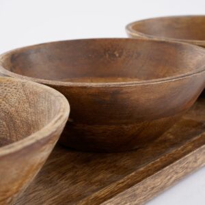 Alternative view of Tomar Schaaltjes en Dienblad  200 ml  100% FSC Mangohout  Donkerbruin