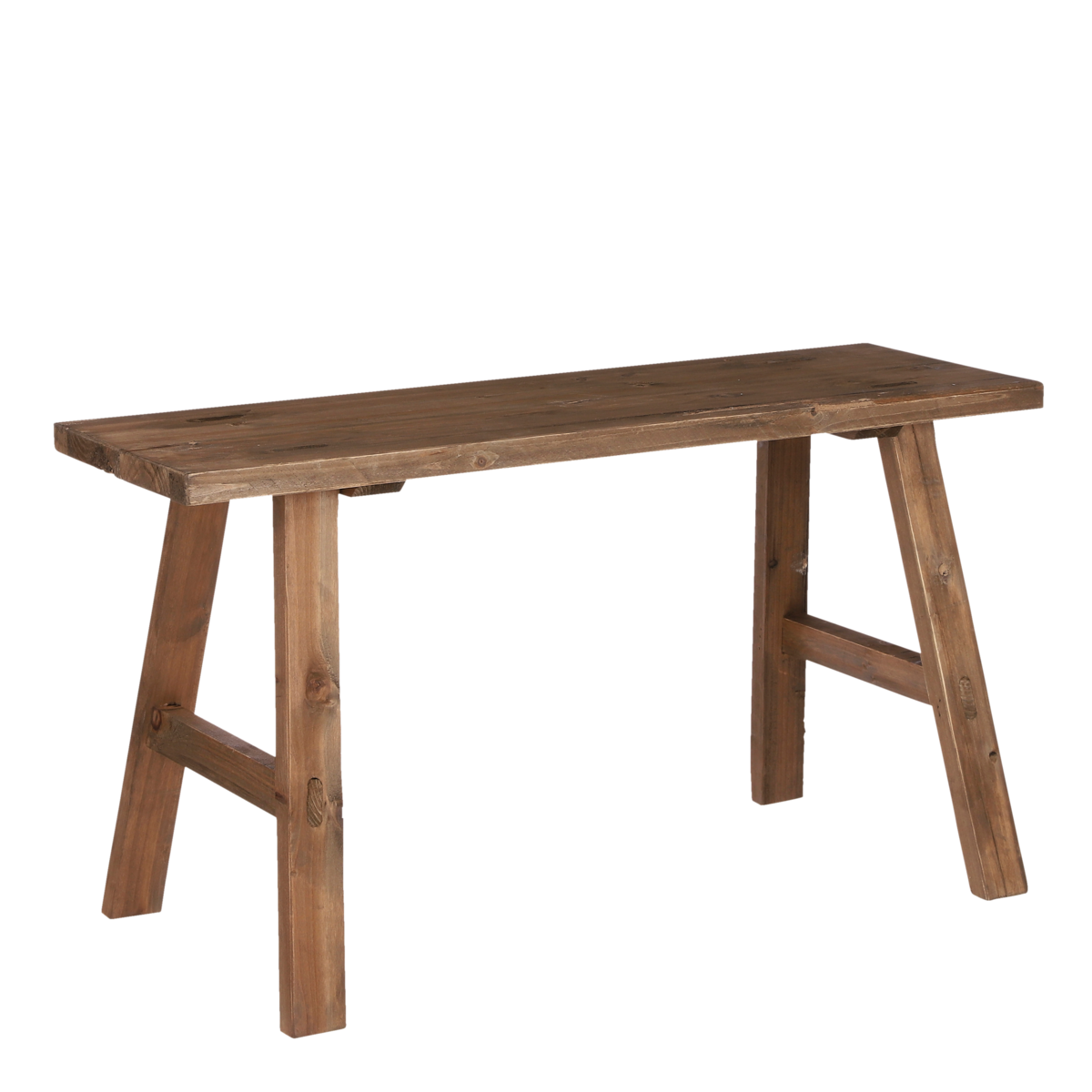 Bold Houten Bankje  L80 x B37 x H44 cm  Gerecycled Hout  Bruin Een houten bankje als de Bold mag in geen enkel huis ontbreken. Gebruik hem als zit plek met een leuk kleedje erop, of zet er leuke planten en decoraties op. Het decoratie Bold bankje is gemaakt van gerecycled hout, afkomstig van oude gebouwen in China. Daarnaast zorgt het voor een natuurlijke uitstraling die in elk interieur past. Heb jij er al een mooie plek voor gevonden? De afmetingen zijn L80 x B36,5 x H44 cm. Casa & Viventes Breedte: 36.5cm Hoogte: 44cm Lengte: 80cm Gewicht: 4050g kleuren: Bruin, Bruin Materialen: Hout, Hout merk: Mica Decorations
