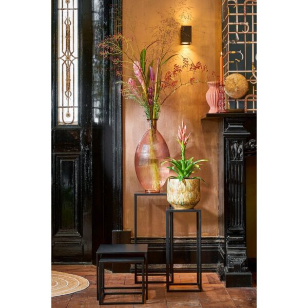 Firenza Fles Vaas  H59 x Ø29 cm  Gerecycled Glas  Lichtroze - Afbeelding 7
