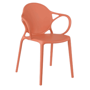 Nebraska Tuinstoel - L56 x B57 x H80 cm - Polypropyleen - Zalm