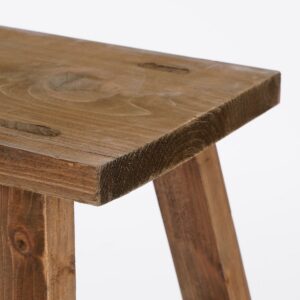 Alternative view of Bold Houten Krukje - L38 x B29 x H34 cm - Gerecycled Hout - Bruin