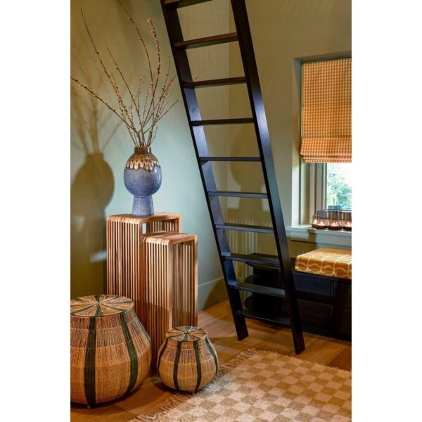 Yonker Plantentafel Set van 2 L35 x B25 x H80 cm Gerecycled Hout Bruin - Afbeelding 7