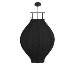 Pego Hanglamp - H73 x Ø54 cm - Linnen - Zwart Met het mooie design van de Pego hanglamp van Mica Decorations creëer je direct een rustgevende sfeer in huis. Het frame heeft een zwarte kleur en is gemaakt van hout en de lampenkap heeft een zwarte kleur en is gemaakt van natuurlijk linnen. Deze bijzondere look past goed in de trendy japandi stijl, maar door de neutrale uitstraling kan je de lamp eigenlijk met van alles combineren. De Pego hanglamp is verkrijgbaar in verschillende varianten en geschikt voor een E27 lichtbron van maximaal 60 Watt. De afmetingen van dit model zijn H73 x Ø54 cm. Door het grote formaat is het een echte eyecatcher! Casa & Viventes Breedte: 54cm Hoogte: 73cm Lengte: 54cm Diameter: 54cm Gewicht: 3400g kleuren: Zwart, Zwart Materialen: Linnen, Linnen merk: Mica Decorations