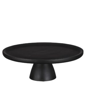 Tallo Taartplateau - H10 x Ø30 cm - 100% FSC Mangohout - Zwart Met de Tallo taartplateau uit de collectie serveer jij de mooiste taarten. De Tallo taartplateau is gemaakt van FSC®-gecertificeerd magohout en heeft een zwarte kleur, erg mooi! Of je nu zelf een taart hebt gebakken of gekocht, het is altijd leuk om je taart te presenteren! De afmetingen van deze Tallo taartschaal zijn H10 x Ø30 cm. Casa & Viventes Breedte: 30cm Hoogte: 10cm Lengte: 30cm Diameter: 30cm Gewicht: 1260g kleuren: Zwart, Zwart Materialen: Hout, Hout merk: Mica Decorations
