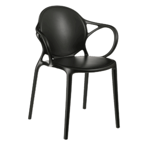 Nebraska Tuinstoel - L56 x B57 x H80 cm - Polypropyleen - Zwart