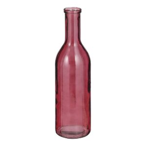 Rioja Fles Vaas H50 x Ø15 cm Gerecycled Glas Bordeaux Maak elke ruimte in huis extra bijzonder met de Rioja glazen fles. Kijk maar eens naar de mooie bordeaux kleur van het glas! De fles vaas  afkomstig uit Spanje is daarnaast gemaakt van 100% gerecycled glas en erg duurzaam. Dat maakt het gevoel bij dit item nog beter! Met een grote pluim, bloem of kunsttak wordt het een echte blikvanger in het interieur. De Rioja flesvazen zijn verkrijgbaar in verschillende kleuren en maten. Dit bordeaux model is 50 cm hoog en heeft een diameter van 15 cm. Casa & Viventes Breedte: 15cm Hoogte: 50cm Lengte: 15cm Diameter: 15cm Gewicht: 3320g kleuren: Rood Materialen: Gerecycled glas merk: Mica Decorations