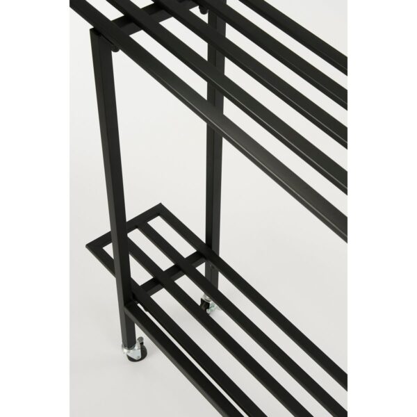 Greenrax Plantenstandaard - L90 x B22 x H75 cm - Metaal - Zwart - Afbeelding 3