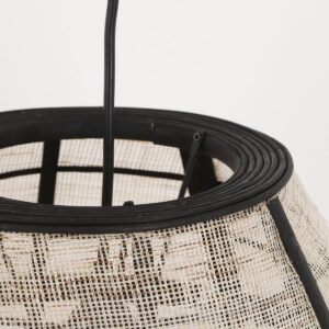 Alternative view of Pella Hanglamp - H58 x Ø33 cm - Linnen - Off-white
