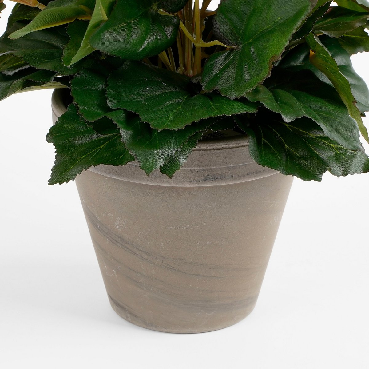 Begonia Kunstplant in Bloempot Stan  H37 x Ø36 cm  Donkerroze - Afbeelding 4