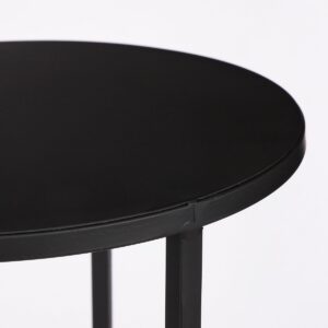 Alternative view of Quinty Bijzettafel - Set van 3 - H50 x Ø32 cm - Metaal - Zwart