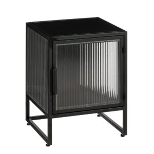 Clifton Opbergkast met Deuren - L38 x B35 x H50 cm - Metaal - Zwart