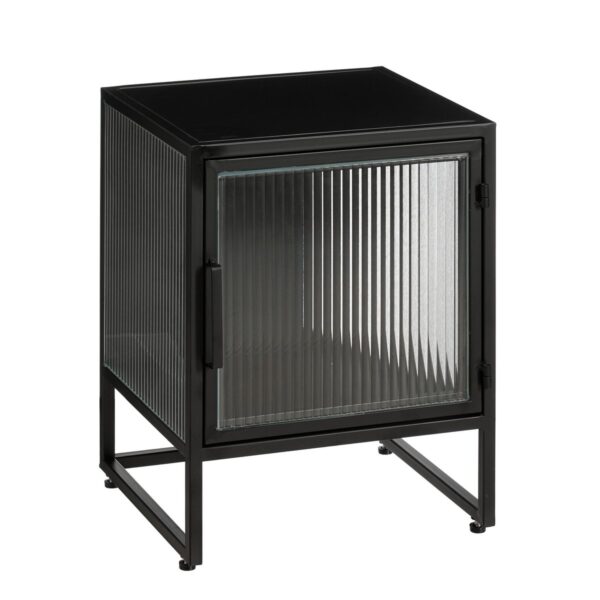 Clifton Opbergkast met Deuren - L38 x B35 x H50 cm - Metaal - Zwart
