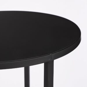 Alternative view of Quinty Bijzettafel - Set van 3 - H70 x Ø32 cm - Metaal - Zwart
