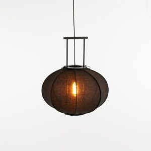 Alternative view of Pego Hanglamp - H55 x Ø50 cm - Linnen - Zwart
