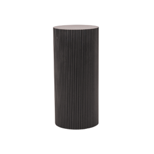 Bijzettafel / pilaarcilinder zwart -30x65cm PILLAR SHOW - Planten en andere spullen verdienen het om te schitteren, dus geef ze een podium! Met deze geribbelde zuil kun je het goede een mooi podium geven. Belangrijke kenmerken: - Gemaakt van MDF - Afmeting: 30x30x65cm Stylingtip: Combineer verschillende van deze geribbelde zuilen met elkaar voor een speelse look en feel. CASA & VIVENTES Bijzettafel / pilaarcilinder zwart -30x65cm merk: Housevitamin
