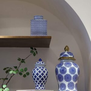M-SIZE van blauw en wit porselein Iedereen die graag een decoratieve ruimte met vaas heeft, zal er dol op zijn. 1 blauw-witte porseleinen vaas. EIGENSCHAPPEN: Prachtige bloemenvaas brengt je een vleugje klassiek, levensstijl en sfeer. KLASSIEK: Gedurfde maar traditionele kleurencombinatie van blauw en wit, hoogwaardige porseleinen theepot met patroon. CASA & VIVENTES M-SIZE van blauw en wit porselein maat: 12*12*23cm Breedte: 12cm Hoogte: 23cm Lengte: 12cm Diameter: 6cm Gewicht: 2500g kleuren: Blauw, Wit Materialen: Porselein merk: QMF Trading