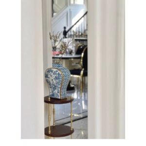 Alternative view of Nieuwe Chinese stijl, oosterse Parijse Delfts blauwe porselein vazen/lage stijl