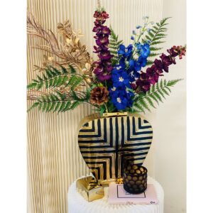 Alternative view of Prachtige gouden en zwarte kunstdecor geïnspireerde pot