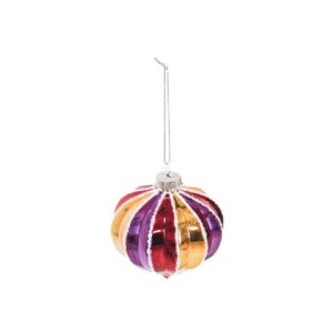 Alternative view of Kerstbal  Glas  Meerkleurig  8x8cm