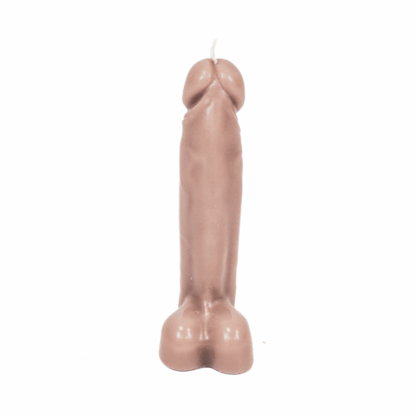 Kaars - Dick - Was - Taupe - 6,8x5,5x17 cm - 160gram - Afbeelding 4
