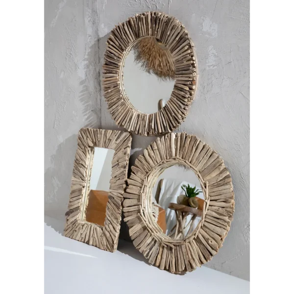 De Driftwood Framed Spiegel - Naturel - M - Afbeelding 6