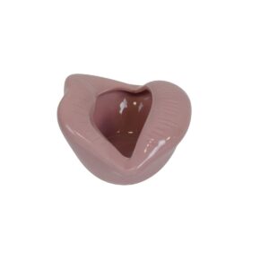 Alternative view of Pot - Ornament - Lip - Keramiek - lichtroze - 12,5x11x7,5cm