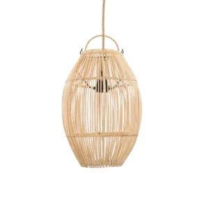 De Zuri Hanger Naturel S Deze cilinderklokvormige lamp kan worden gebruikt als een hanger of als een vloerlamp. Het komt in drie maten, zodat ze gemakkelijk kunnen worden gegroepeerd voor die extra wow-factor. Het ontwerp in Rattan creëert gezellige strepen van licht door uw woonkamer, keuken of zelfs overdekte buitenruimte. Deze lampschaduw heeft geen elektrische bedrading of pluggen. We verkopen deze fittingen apart. Zoek naar een fitting in onze winkel en selecteren de gewenste look en het type. Casa & Viventes Breedte: 25cm Hoogte: 38cm Lengte: 25cm Gewicht: 540g Materialen: Rotan, Rotan merk: Bazar Bizar Living