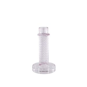 Kaarshouder Glas Roze 8x15cm Licht het op - Een eettafel zonder kaarsen is een no go. Deze glazen kandelaar past bij elke tafel en interieur. Het is gemaakt van glas met een mooie opluchting. Met deze kaarsenhouder creëert u een onmiddellijke gezellige ambiance. Belangrijke kenmerken:- Gemaakt van glas- kleur: grijs- Geschikt voor een dinercandle-maat: 8x15 cm Styling Advies: plaats een set van 2 kandelaars of combineer verschillende kandelaars in een groep op de tafel. merk: Housevitamin Kaarshouder Glas Roze 8x15cm