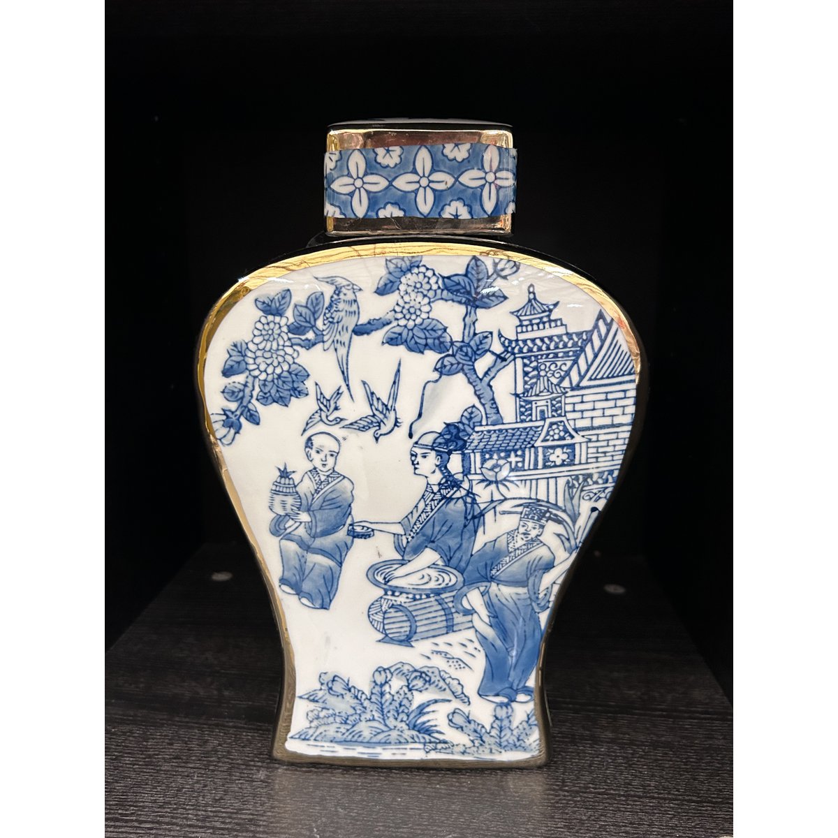 Nieuwe Chinese stijl, oosterse Parijse Delfts blauwe porselein vazen/hoge stijl - Afbeelding 6