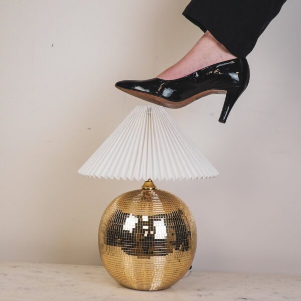 LAMP TAK LAMP DISCO BALL  GLAS GOLD  20x20X20CM - Afbeelding 2