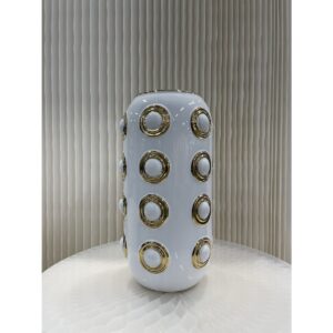 Alternative view of Gouden vaas met 4 cirkels (CV11617-14WIT)