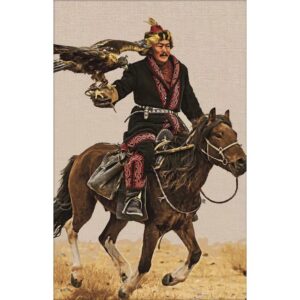 Gobelin geweven wandtapijt 120/180 Adelaarsjager op paard WH1887 gespannen op een draagbalk Over de kunstenaar:We hebben een getalenteerde groep jonge ontwerpers opgeroepen om een ​​kunstcollectie samen te stellen die niet afhankelijk is van bekende namen, maar gedreven wordt door kleur en beleving. Ze hebben kunstwerken geselecteerd die hen intrigeren, waardoor de collectie een levendige weerspiegeling is van hun eigen artistieke verkenning. Deze aanpak brengt nieuwe perspectieven met zich mee en moedigt de kunstwereld aan om open te staan ​​voor nieuwe esthetiek en creatieve expressie. Hun unieke visie heeft een dynamisch platform gecreëerd waar elk stuk een verhaal vertelt, diep geworteld in de persoonlijke ervaringen en culturele achtergronden van de ontwerpers. Dit initiatief onderstreept het belang van diversiteit en inclusiviteit in kunst en nodigt kijkers uit om de rijkdom aan interpretatie en emotionele resonantie te ontdekken die elke kunstenaar in zijn werk met zich meebrengt. Ontdek onze Gobelins collectie, met geweven kunstwerken van getalenteerde kunstenaars, fotografen en ontwerpers . Elk stuk is vervaardigd met katoenen garens, waarbij slechts acht kleuren zijn gebruikt om een ​​fotorealistisch resultaat te bereiken. De collectie biedt drie maten: small (vierkant), medium en large.Verfraai uw ruimte met onze gecertificeerde geluidsdempende gobelins. Hoewel alle textielkunstwerken op natuurlijke wijze geluid absorberen, kunnen we extra akoestisch dempend materiaal toevoegen dat is gemaakt van gerecyclede jeans voor superieure geluidsreductie. Dit milieuvriendelijke proces omvat mechanische recycling, waarbij jeans tot vezels worden gereduceerd, waarbij alle niet textiele componenten worden verwijderd. Transformeer uw interieur met onze kleurrijke, akoestische gobelins. Casa & Viventes Breedte: 120cm Hoogte: 180cm Lengte: 3cm Gewicht: 5000g kleuren: Meerkleurig Materialen: Katoen, Katoen merk: MONDiART