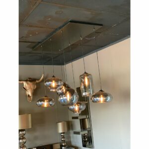 Alternative view of Ava Hanglamp Smoke Glas 7 Licht