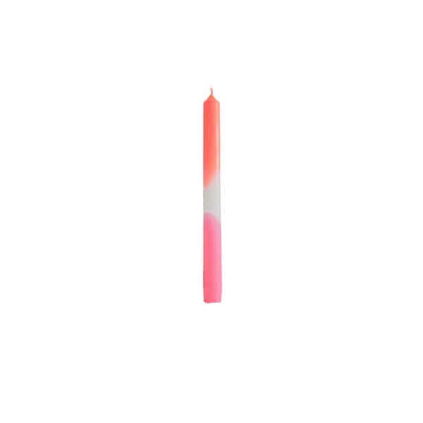 Kaarsen dip kleurstof taps Neon roze/wit/neon rood  S4 2,1x25 cm - Afbeelding 2