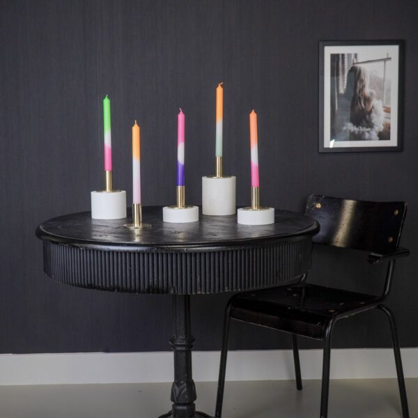 Kaarsen dip kleurstof taps Neon roze/wit/neon rood  S4 2,1x25 cm - Afbeelding 5