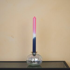 Alternative view of Kandelaar- Fles - Glas/Metaal-Regenboog/Goud-11x11x8,5cm