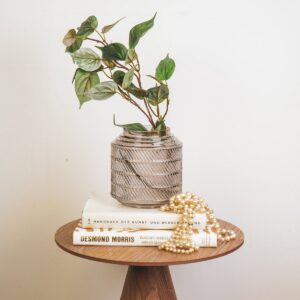 Alternative view of Vaas  Patroon  Glas  Bruin  16x16cm