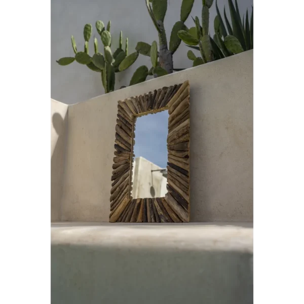 De Driftwood Framed Spiegel - Naturel - M - Afbeelding 3