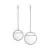 Mirror Round Wall Mirrors Metal Black S2 25x90 & 30x100 Spiegel SPIEGEL SPIEGEL AAN DE MUUR - Maak kennis met de tweeling! Kijk ernaar en geef jezelf een grote glimlach! Belangrijke kenmerken: - Gemaakt van metaal met touw - Set van 2 in verschillende maten - Kleur: zwart - Maten: 25x90 & 30x100 cmStylingtip: Hang ze gewoon samen op en het kan niet fout gaan met deze set van 2 metalen wandspiegels CASA & VIVENTES Mirror Round Wall Mirrors Metal Black S2 25x90 & 30x100 Spiegel kleuren: Zwart Materialen: Metaal merk: Housevitamin
