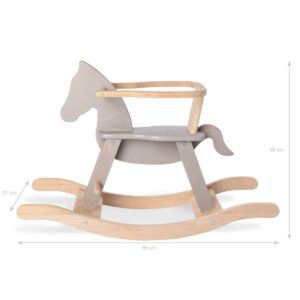 Alternative view of Hobbelpaard 'Pinolino' met ring, grijs/naturel