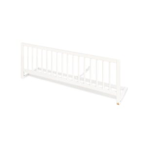 Bedbeschermer 'Comfort', wit gelakt • Volledig massief hout: beuken, wit gelakt • Houtpatroon niet zichtbaar • L 115 cm, B 32 cm, H 40 cm • Geen montage nodig • Om onder de matras te schuiven • 1 verbindingsband voor optimale bevestiging aan het lattenframe • Geschikt voor matrassen tot een hoogte van 19 cm • Niet geschikt voor boxspringbedden Casa & Viventes Breedte: 32cm Hoogte: 40cm Lengte: 115cm Gewicht: 3g Materialen: Hout, Hout merk: Pinolino Kinderträume