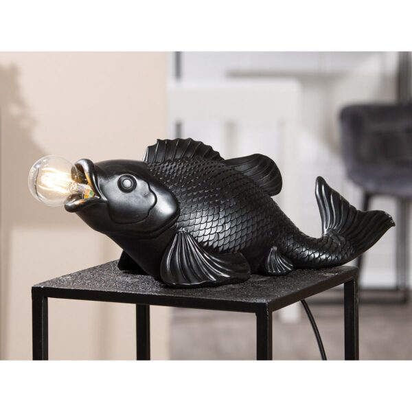 Tafellamp vis zwart Koi H.17,5 cm - Afbeelding 2