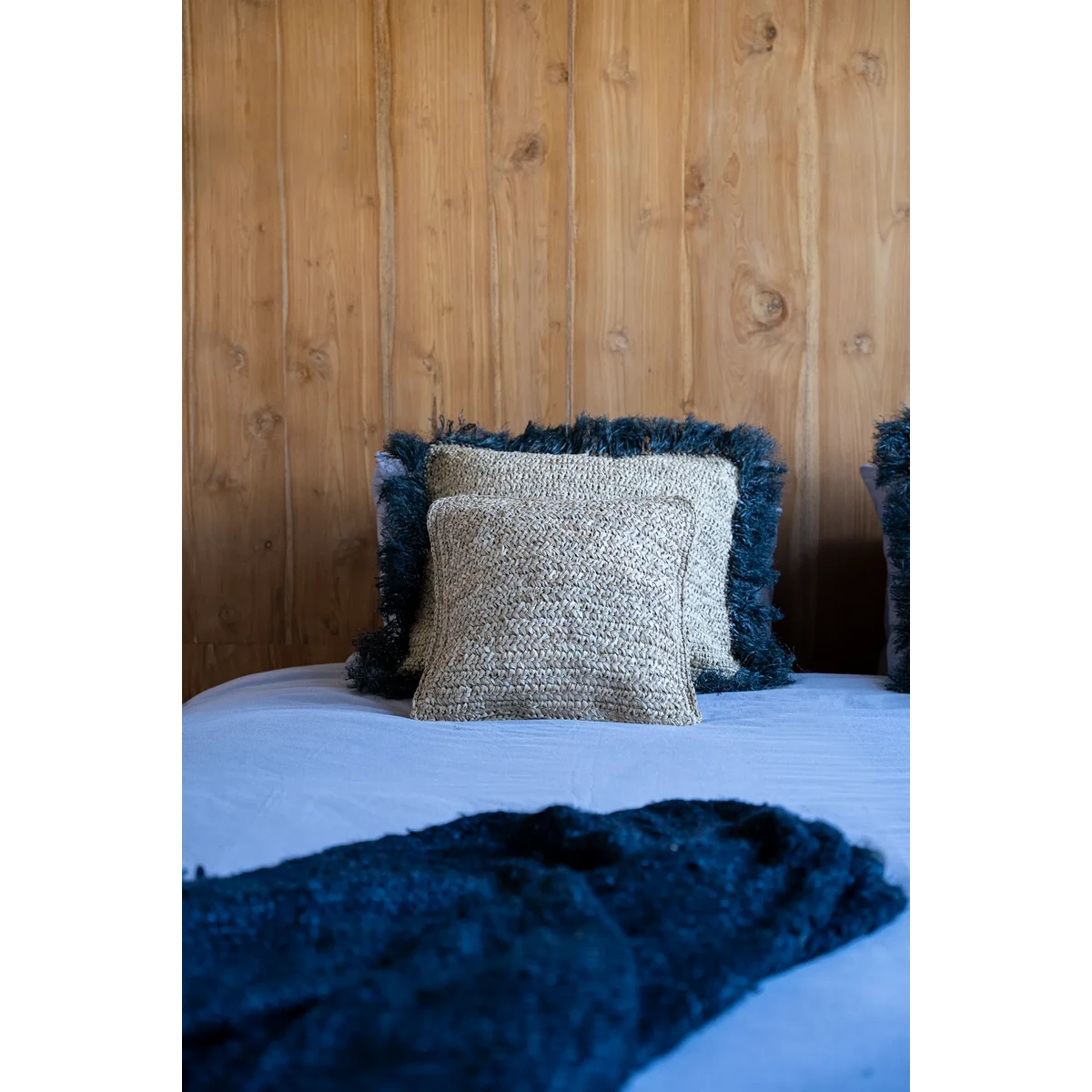 De Raffia Flores Kussenhoes Vierkant Naturel 40x40 - Afbeelding 10