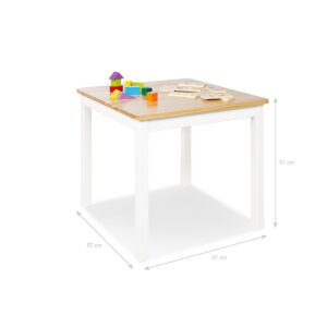 Alternative view of Kindertafel 'Fenna', wit/naturel