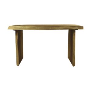 Wand side tafel-180x40x80-Naturel-Munggur Ontmoette deze side table en creeer hier een warme en landelijke sfeer in Huis. De sidetable is gemaakt van Munggur Hout en heeft een zeer Karakteristieke uitstraling. De diepte van de tafel ligt tussen de 40 en 42 cm. Het blad heeft een Dikte Van 5-6 cm, dit geld ook voor het Munggur Houten onderstel. De poten zijn 39cm Diep onder - 33 cm Diep boven. De dikte van de poten ligt Tussen de 5,5-6 cm. Doordat elke tafel gemaakt is van MUNGGUR HOUT, Krijgt elke tafel een unieke finish. Deze boomstaamtafel is een waanzinnige Eyecatcher in jouw interieur en geeft jou woning een naturlijke sfeer. Casa & Viventes Breedte: 180cm Hoogte: 80cm Lengte: 40cm Inhoud: 0.576L Gewicht: 38g Materialen: Hout merk: HSM Collection
