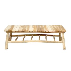 The Island salontafel - Natuurlijk Deze salontafel van massief teakhout zorgt voor een natuurlijke zomerse sfeer! De salontafel is handgemaakt volgens een zeer hoge standaard en ziet er geweldig uit in een overdekte buitenruimte of binnenlounge. Casa & Viventes Breedte: 70cm Hoogte: 38cm Lengte: 120cm Gewicht: 9000g merk: Bazar Bizar Living